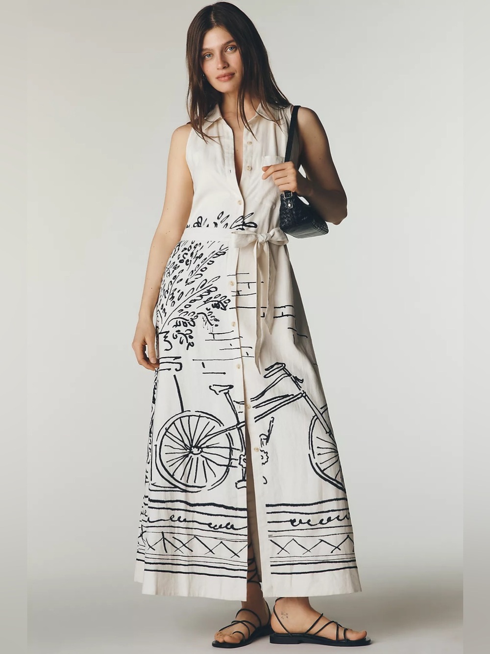 Maeve Mona 100% Linen Shirtdress by Miki Lowe
